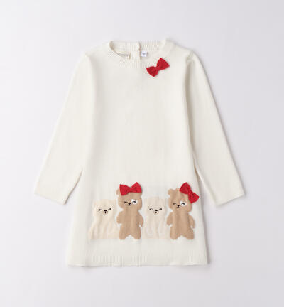 Abito per bambina con orsetti PANNA