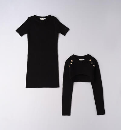 Abito per ragazza due pezzi NERO