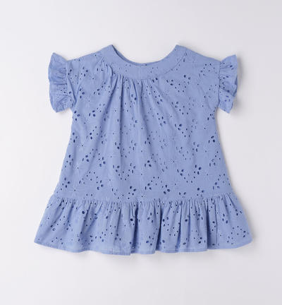Abito sangallo bambina BLU