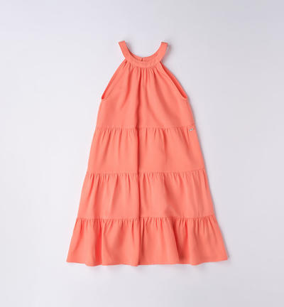 Girl's halter neck dress ORANGE