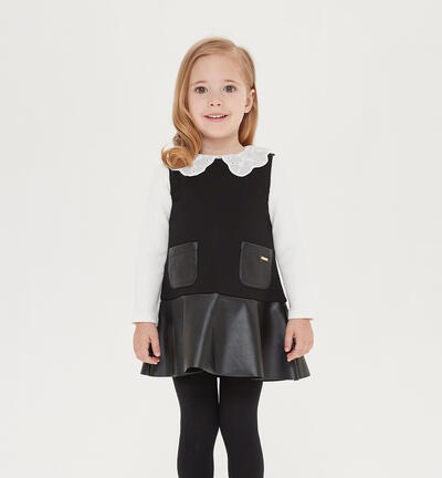 Girls' sleeveless dress BLACK