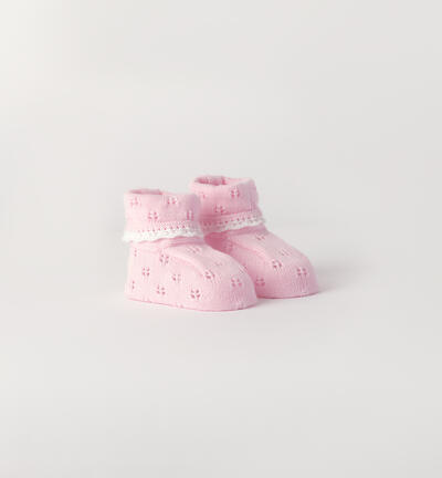 Minibanda baby booties PINK