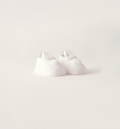 Minibanda baby booties WHITE