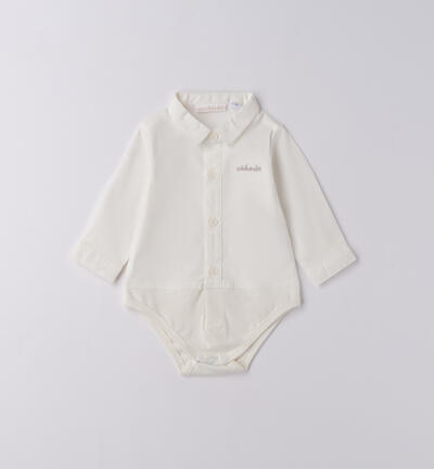 Camicia a body neonato PANNA