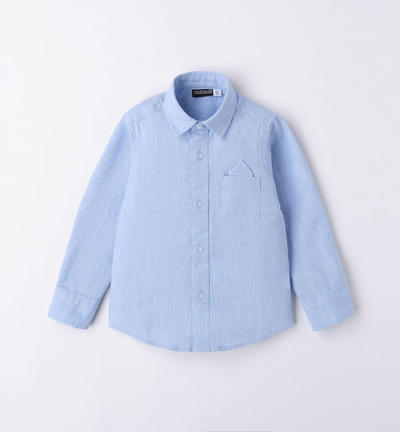 Boys' light blue shirt BLUE