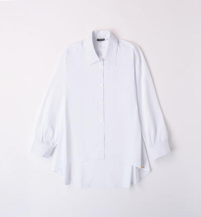 Girls' long-sleevee white shirt WHITE