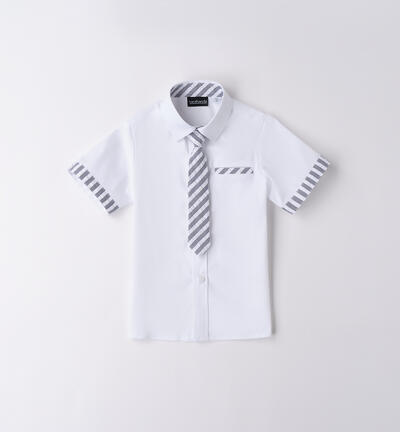 Camicia con cravatta bambino BIANCO