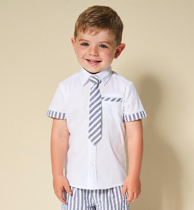 Camicia con cravatta bambino BIANCO