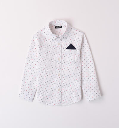 Boys' shirt with a handkerchief WHITE