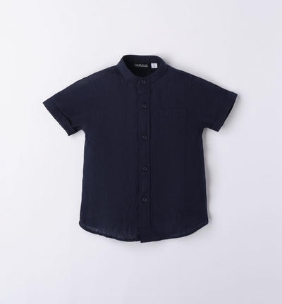 Boys' linen summer shirt BLUE