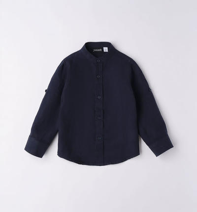 Boys' linen shirt BLUE