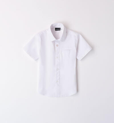 Boys' short-sleeved shirt WHITE