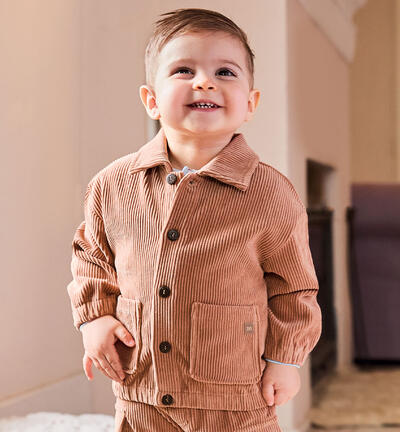 Camicia neonato Minibanda MARRONE
