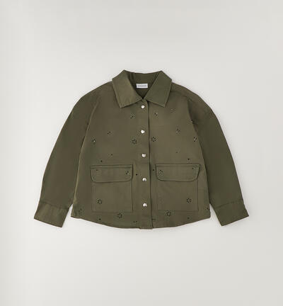 Camicia verde militare ragazza VERDE