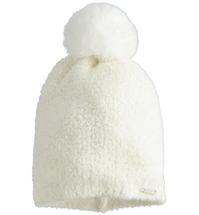 Cappello bambina in tricot PANNA