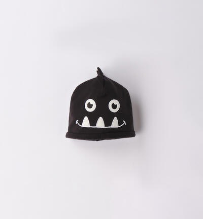 Boys' hat with spines BLACK