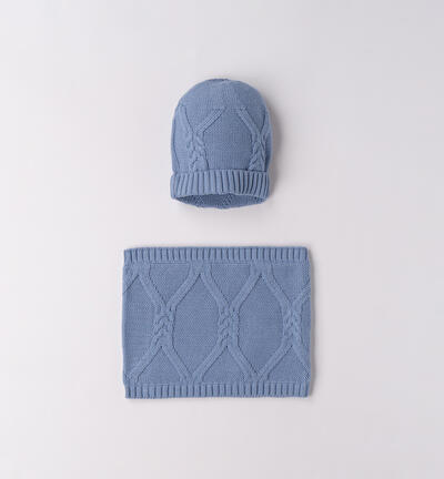 Hat and scarf for boys LIGHT BLUE