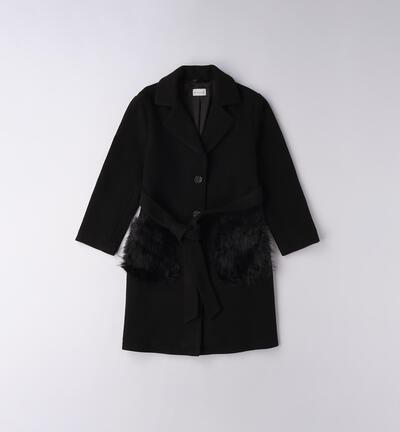 Cappotto per ragazza NERO