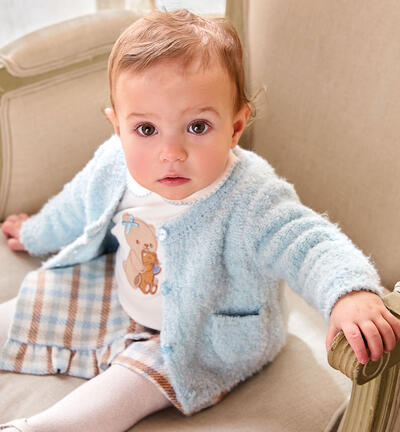 Cardigan bimba neonata AZZURRO