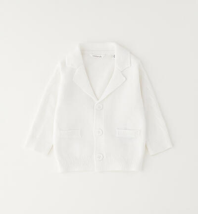 Minibanda baby cardigan WHITE