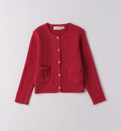 Cardigan da bambina ROSSO