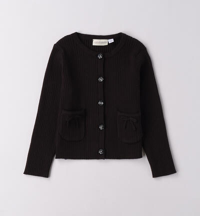 Cardigan da bambina NERO