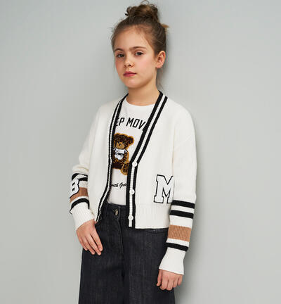 Cardigan da ragazza PANNA