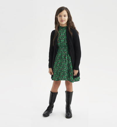 Girls' black cardigan BLACK