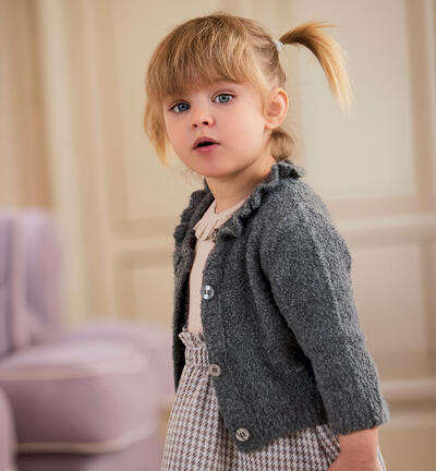 Minibanda baby girl cardigan GREY