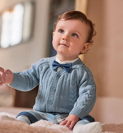 Cardigan for newborns LIGHT BLUE