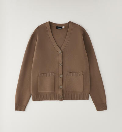 Cardigan per ragazzo MARRONE