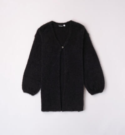 Girls' cardigan with buttons BLACK