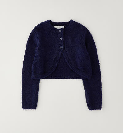Girls' wrap cardigan BLUE