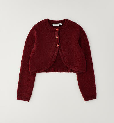 Girls' wrap cardigan RED