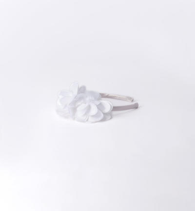 Cerchietto tulle per capelli bambina PANNA