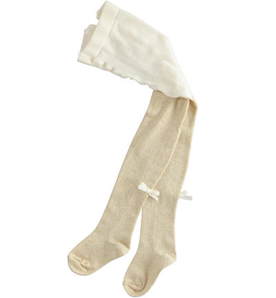 Girl's tights with bows YELLOW