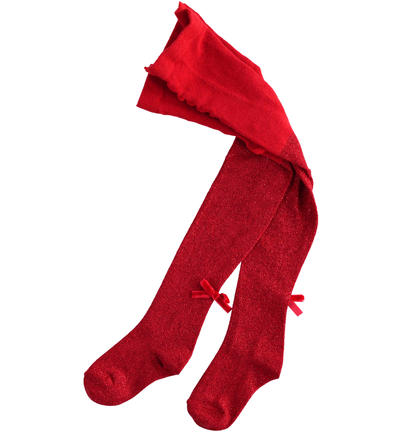 Girl's tights with bows RED