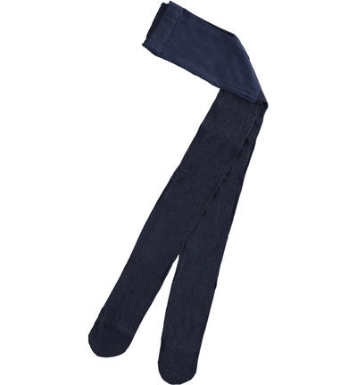 Girl's lurex tights BLUE