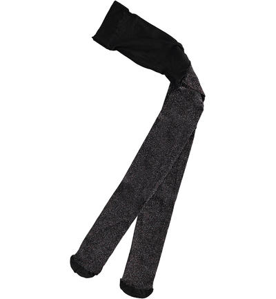 Girl's lurex tights BLACK