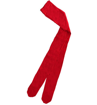 Girl's lurex tights RED