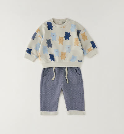 Minibanda baby boy's outfit BEIGE