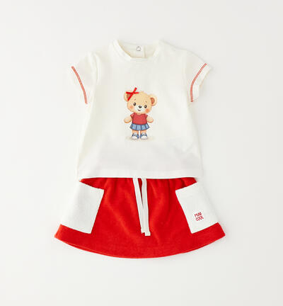 Minibanda baby girl outfit CREAM