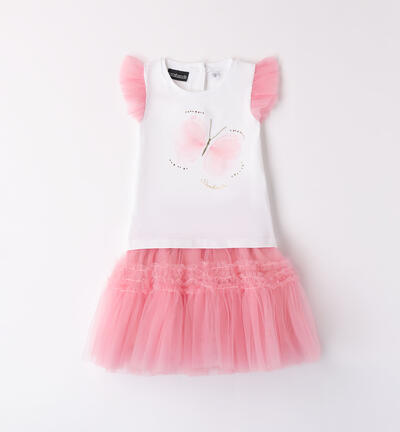 Girls' outfit with tulle PINK