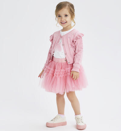 Completino per bambina con tulle ROSA