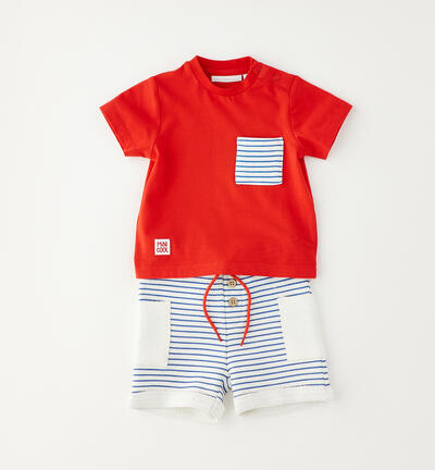 Completo 2 pezzi neonato ROSSO