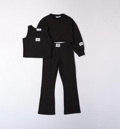 Completo 3 pezzi bambina NERO