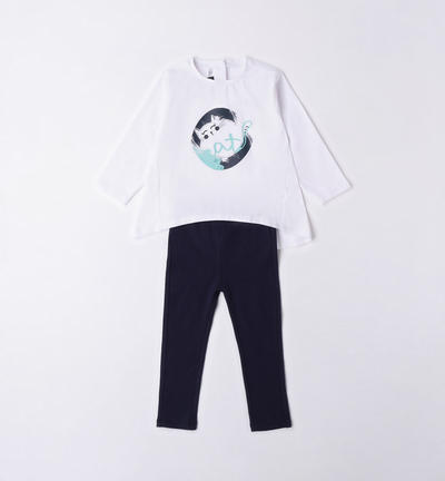 Girl's kitten outfit BLUE