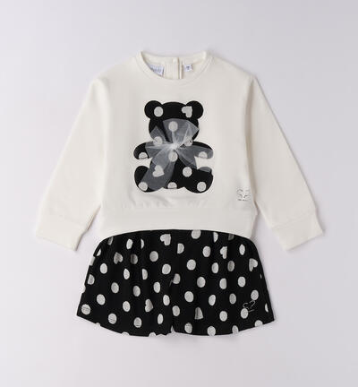 Girl's set with shorts CREAM