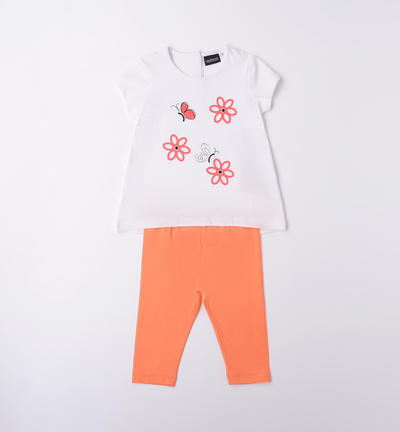 Girl's outfit in various patterns ORANGE