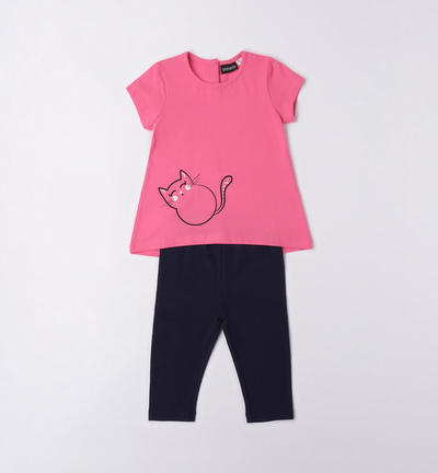 Girl's outfit in various patterns BLUE